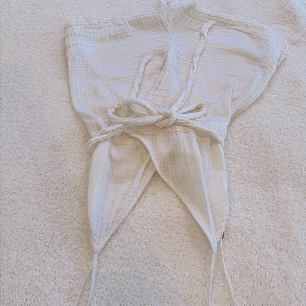 Cream Muslin Baby Bonnet